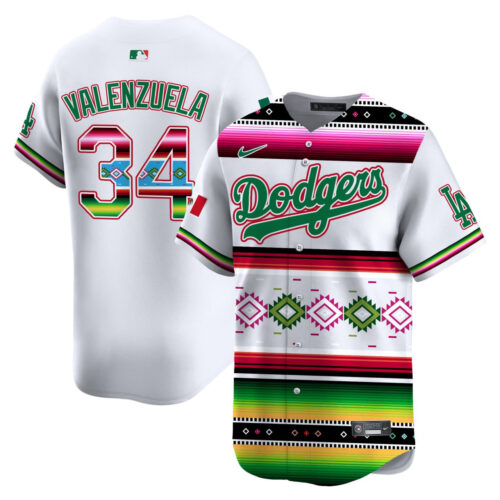 Men's Los Angeles Dodgers Mexico Vibrant Serape Vapor Premier Limited Jersey - Printed