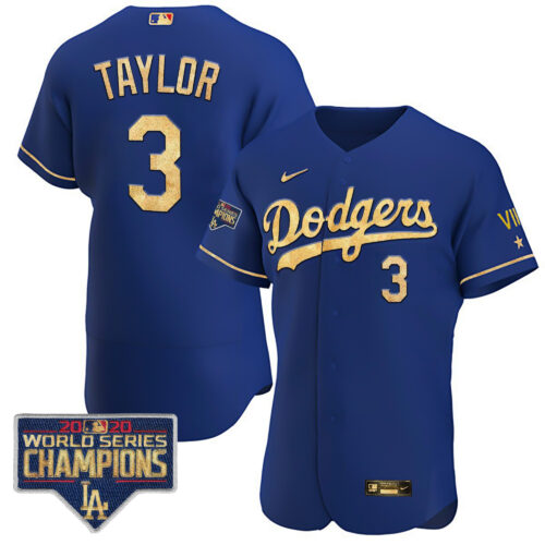 Men's Los Angeles Dodgers 2020 World Series Champions Rush Gold Jersey – All Stitched