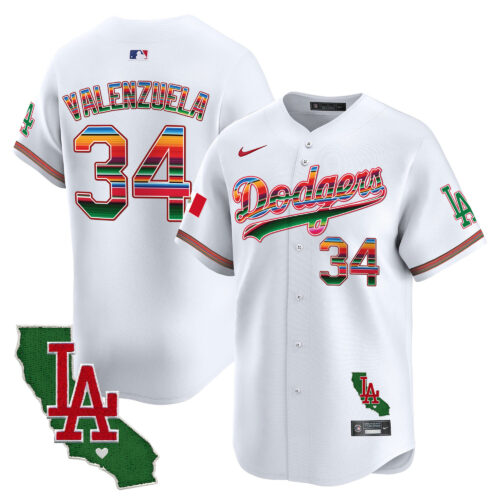 Men's Los Angeles Dodgers Mexico California Patch Vapor Premier Limited Jersey - All Stitched