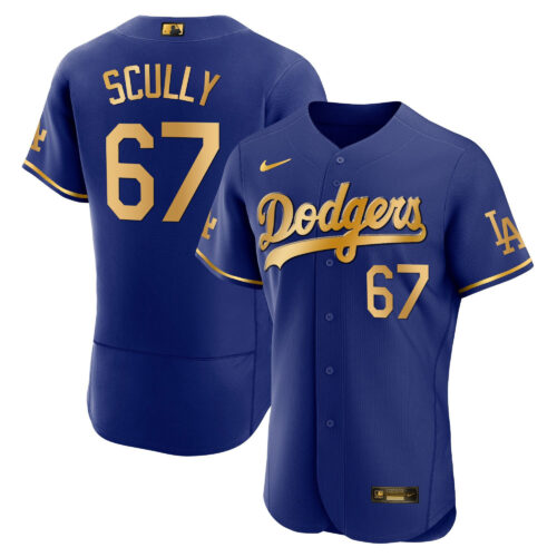 Men's Los Angeles Dodgers Flex Base Gold Jersey - All Stitched