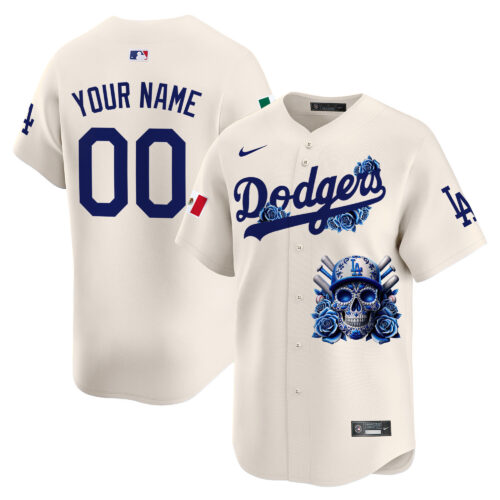 Los Angeles Dodgers Skull Vapor Premier Limited Custom Jersey V2 - Printed