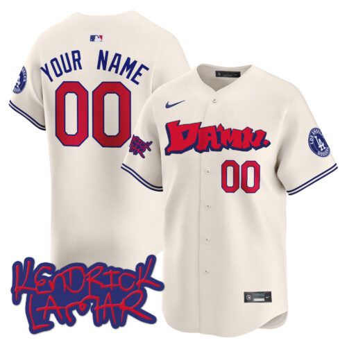 Los Angeles Dodgers Kendrick Lamar Vapor Premier Limited Custom Jersey - All Stitched