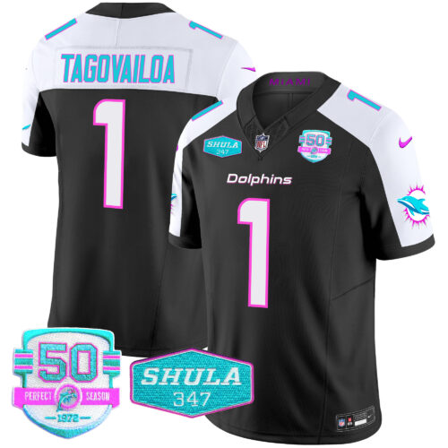 Men's Miami Dolphins "Miami Vice" Vapor Limited Jersey V2 - All Stitched
