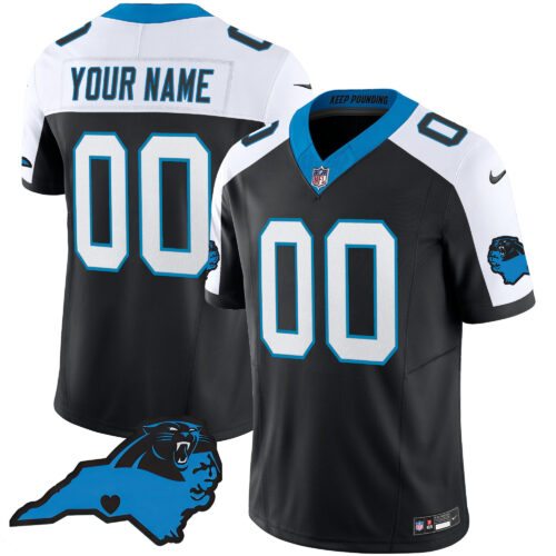 Carolina Panthers Vapor Limited Custom Jersey - Carolina Patch - All Stitched