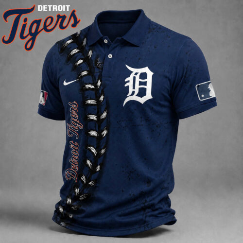 Detroit Tigers | Premium MLB Baseball Stitch Polo Shirt