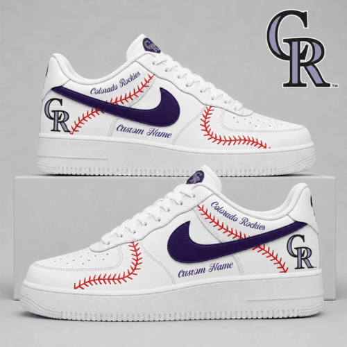 Colorado Rockies | Premium MLB Baseball Stitch AF1 Shoes TD