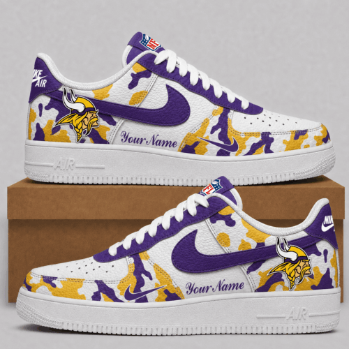 Minnesota Vikings | Premium NFL Team Camo Low Top Shoes