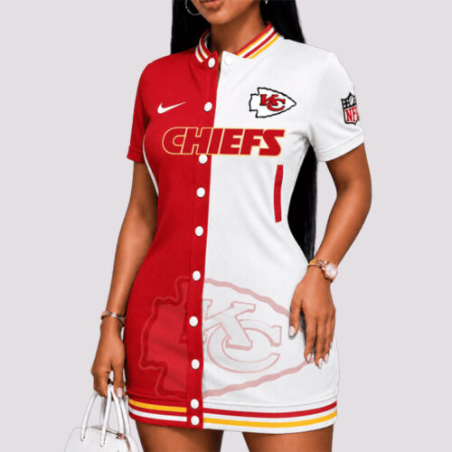 Kansas City Chiefs | Premium NFL Baseball Jacket Dresses