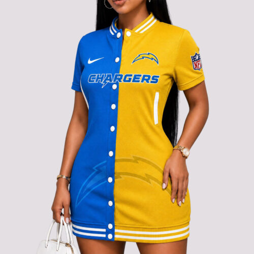 Los Angeles Chargers | Premium NFL Baseball Jacket Dresses