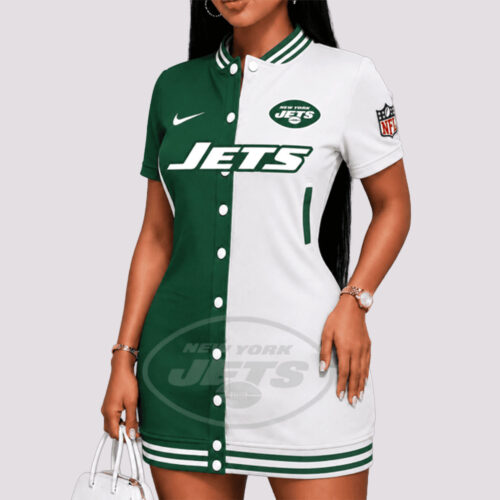 New York Jets | Premium NFL Baseball Jacket Dresses