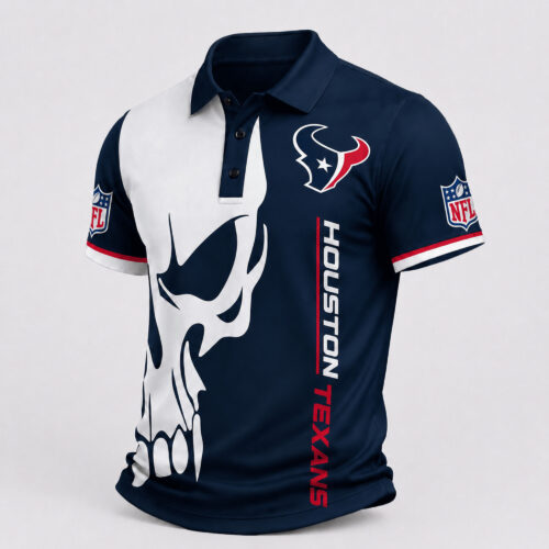 Houston Texans | Premium NFL Skull Game Day Polo Shirt TD