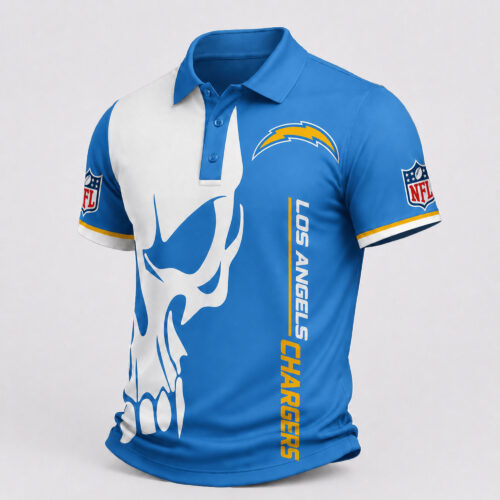 Los Angeles Chargers | Premium NFL Skull Game Day Polo Shirt TD
