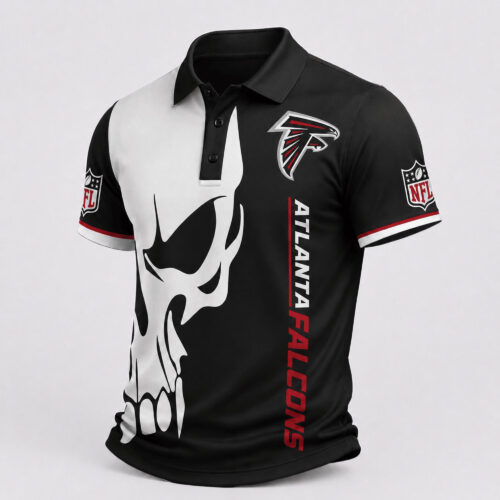 Atlanta Falcons | Premium NFL Skull Game Day Polo Shirt TD