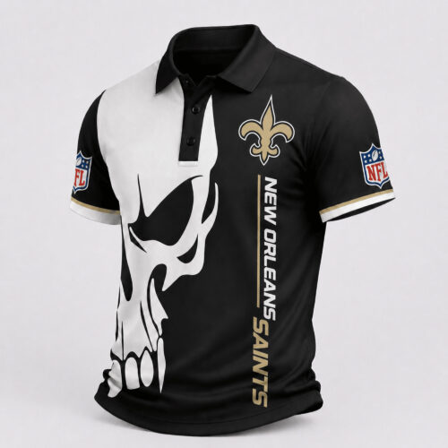 New Orleans Saints | Premium NFL Skull Game Day Polo Shirt TD