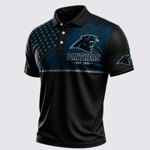 Carolina Panthers | Premium NFL Stars & Stripes Polo Shirt