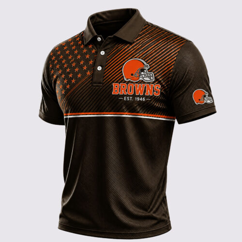 Cleveland Browns | Premium NFL Stars & Stripes Polo Shirt