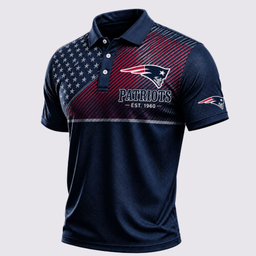 New England Patriots | Premium NFL Stars & Stripes Polo Shirt