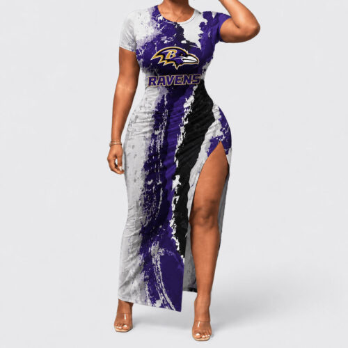 Baltimore Ravens | Premium NFL Game Day Paint Splash Women's Bodycon Dress