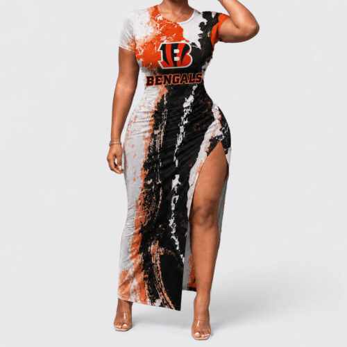 Cincinnati Bengals | Premium NFL Game Day Paint Splash Women's Bodycon Dress