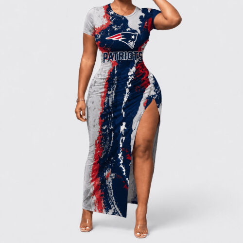 New England Patriots | Premium NFL Game Day Paint Splash Women's Bodycon Dress