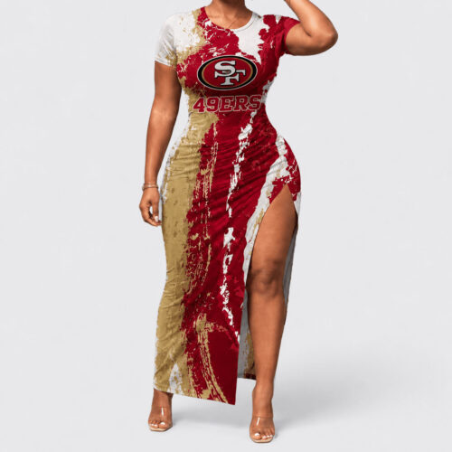 San Francisco 49ers | Premium NFL Game Day Paint Splash Women's Bodycon Dress