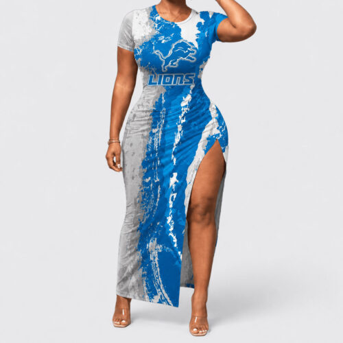 Detroit Lions | Premium NFL Game Day Paint Splash Women's Bodycon Dress
