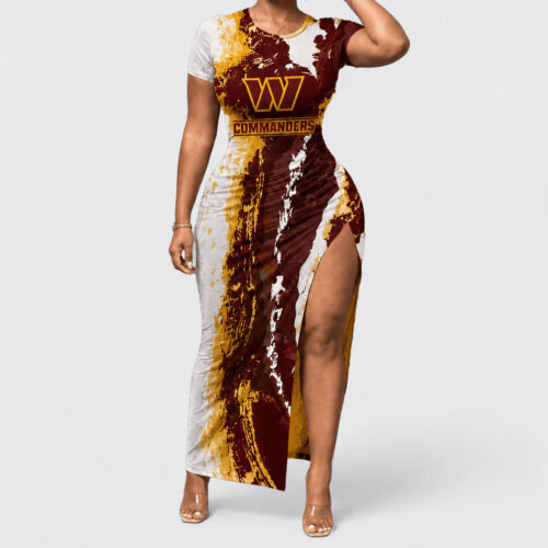 Washington Commanders | Premium NFL Game Day Paint Splash Women's Bodycon Dress
