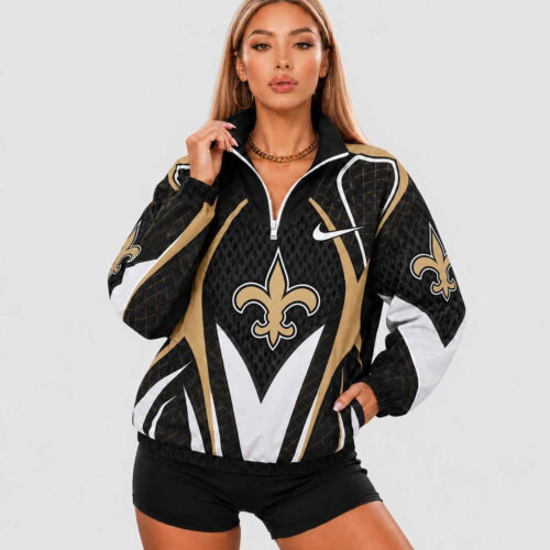 New Orleans Saints | Premium NFL Women’s Stadium Queen V-Neck Zipper Jacket