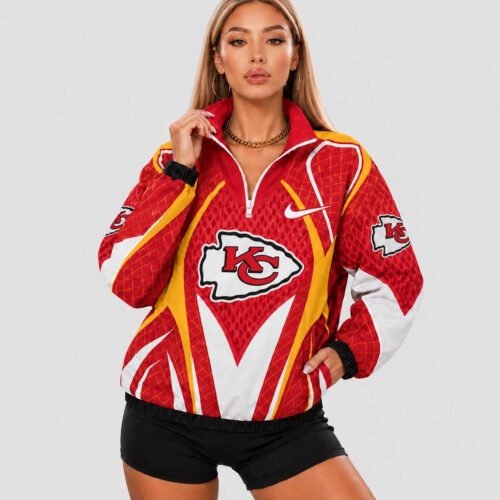 Kansas City Chiefs | Premium NFL Women’s Stadium Queen V-Neck Zipper Jacket