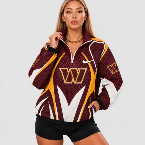 Washington Commanders | Premium NFL Women’s Stadium Queen V-Neck Zipper Jacket