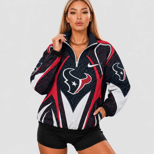 Houston Texans | Premium NFL Women’s Stadium Queen V-Neck Zipper Jacket
