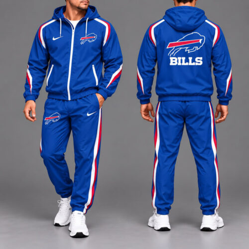 Buffalo Bills | Premium NFL Game Day Full-Zip Hooded Jacket & Jogger Pants Set NY