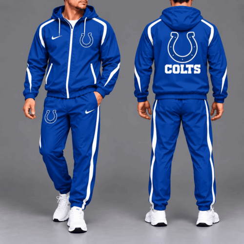 Indianapolis Colts | Premium NFL Game Day Full-Zip Hooded Jacket & Jogger Pants Set NY