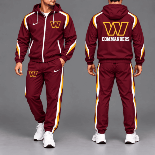 Washington Commanders | Premium NFL Game Day Full-Zip Hooded Jacket & Jogger Pants Set NY