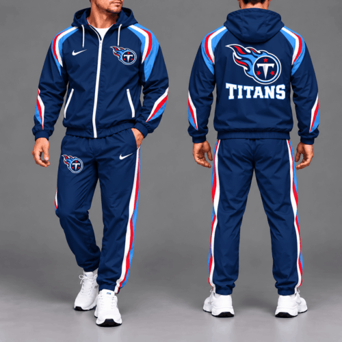 Tennessee Titans | Premium NFL Game Day Full-Zip Hooded Jacket & Jogger Pants Set NY