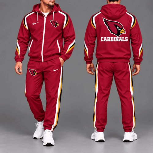 Arizona Cardinals | Premium NFL Game Day Full-Zip Hooded Jacket & Jogger Pants Set NY