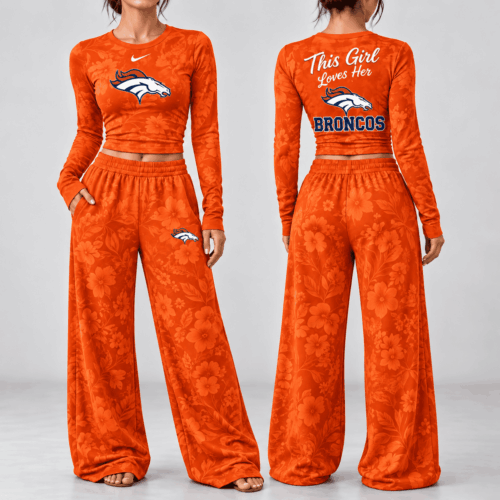 Denver Broncos | Premium NFL Game Day Bloom Long Sleeve Shirt & Pants Set TD