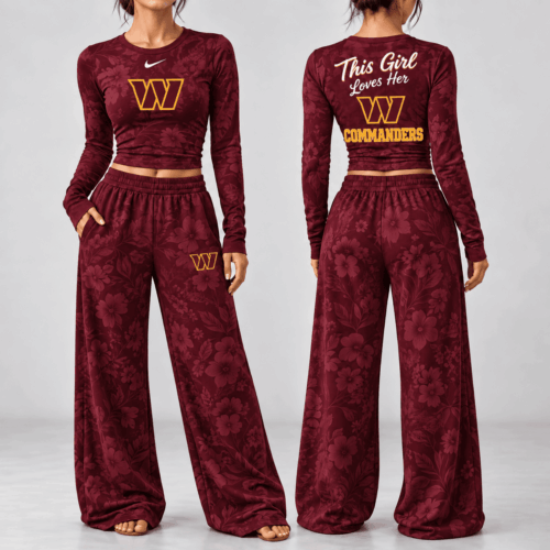 Washington Commanders | Premium NFL Game Day Bloom Long Sleeve Shirt & Pants Set TD