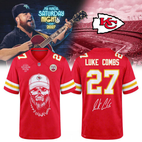 Luke Combs X Kansas City Chiefs Merch My Kinda Saturday Night Tour 2027 Jersey